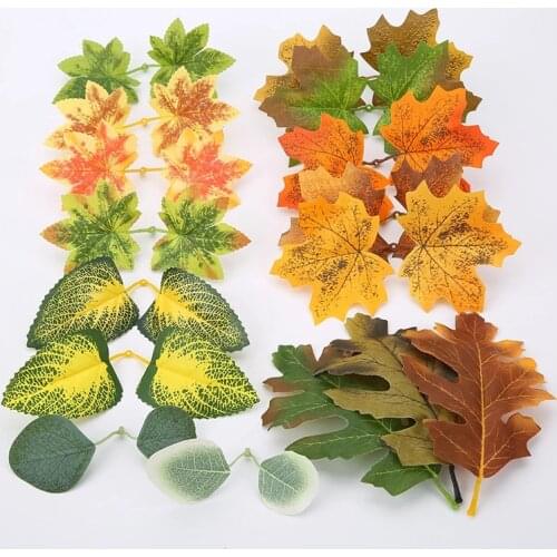 Maple Leaf Flower Decoration Photo Props Shooting Background Props Photography Wedding Table Decor Simulation Leaves