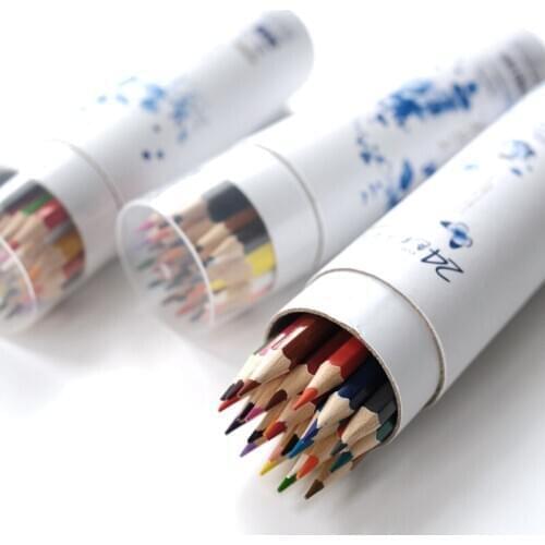 24/36/48 Wood Colored Pencils Non-toxic Painting Writing Drawing Sketching Pencil School Stationery