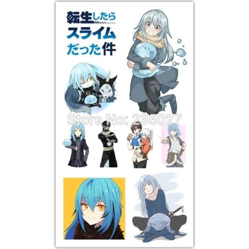 30 sheets/lot That Time I Got Reincarnated as a Slime Tattoo Stickers Children Tattoos Paper For Kids Body Gift