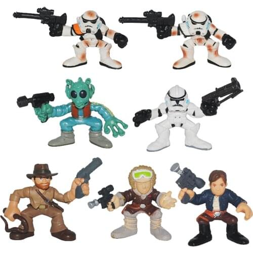 STAR WARS Imperial Stormtrooper Han Solo Alien Indiana Jones Q Version Action Figure Model Ornament Children Toys