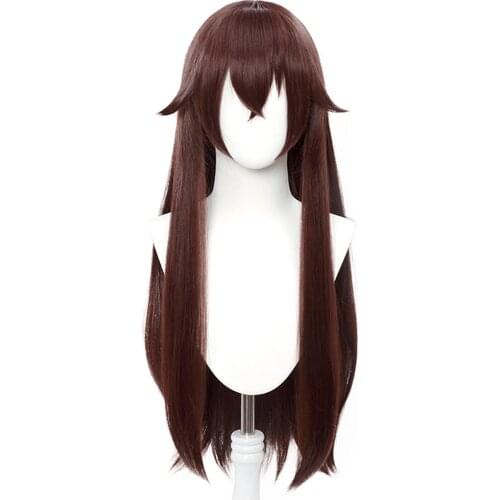Genshin Impact Amber Cosplay Wig Heat Resistant Synthetic Hair Carnival Halloween Party Props