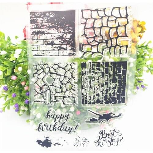Hot selling Wall text alphabet transparent clear stamp / silicone seal roller stamp DIY scrapbook album / card production