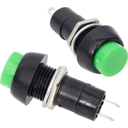 PUSH BUTTON SWITCH PBS-11A-B GREEN ROUND PUSH (IC-186)