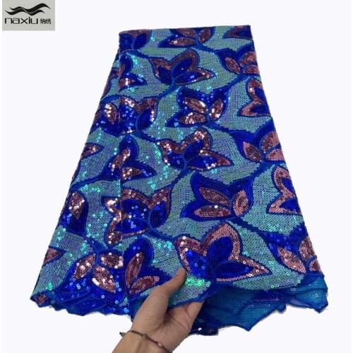 Madison Latest African Lace Fabric 2021 High Quality French Lace With Sequins Nigerian Lace Fabrics For Wedding Dress