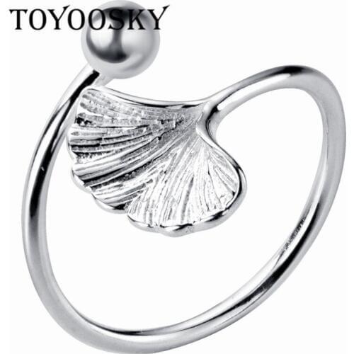 Wholesale Fits European Jewelry 925 Sterling Silver Rings Open 100% 925 Sterling Silver Plant Leaf Ring Women Jewelry