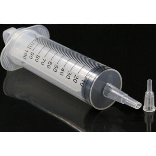 100ml / 150ml Reusable Big Large Hydroponics Plastic Nutrient Sterile Health Measuring Syringe Tools Cat Feeding Accessories