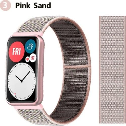Nylon Band For Huawei Watch FIT Strap Smartwatch Accessories Loop Wristband Belt bracelet Huawei Watch fit 2021 Strap