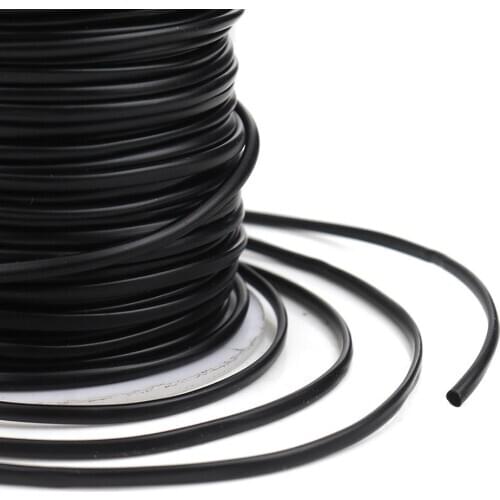 1Roll (Approx 100M/Roll) Rubber Jewelry (No) Hollow Pipe Tube Cord Black 1.5mm/2mm/2.5mm/3mm/4mm/5mm DIY Making Bracelet Jewelry
