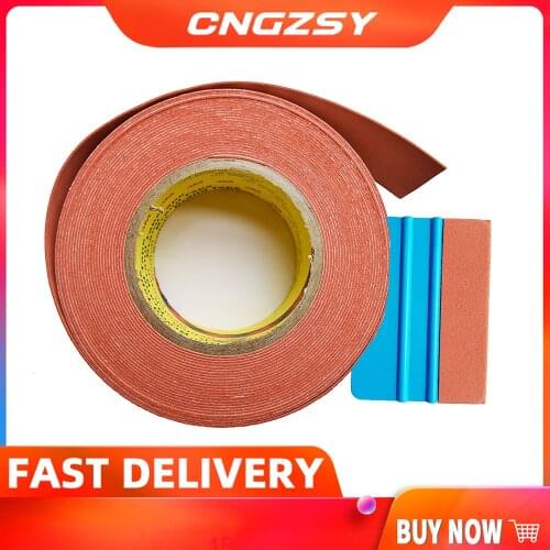 5M long 5cm Width High Quality Suede Felt Edge For All 3M Squeegee 5cmx500cm Squeegee Felt Car Wrap Window Tint Scraper A18-5M