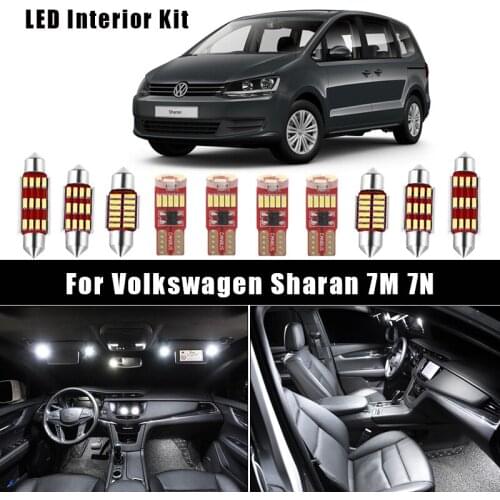 Canbus LED Interior Map Dome Trunk Light Bulbs Kit For Volkswagen VW Sharan 7M 7N 1995-2018 Vehicle Car Lighting Accessories