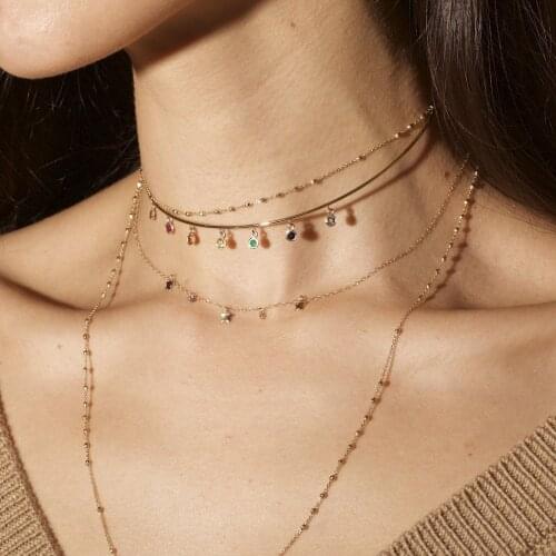 TASTEWAITTING Gold Chokers