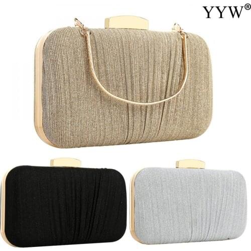 Women Evening Clutch Bag Sequin Clutch Female Crystal Clutch Wedding Purse Party Banquet Black Gold Silver Hand Bag Girls Pouch