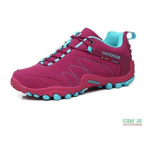 Women Leather Hiking Shoes Outdoor Explore Multi-Fundtion Walking Trekking Sneakers Wear-Resistance Climbing Sport Shoes Female