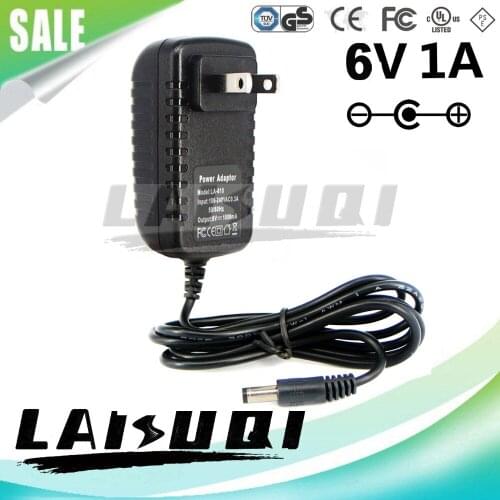 1pcs 6V 1A 1000mA DC5.5mm*2.5mm US Plug AC/DC Power Adapter 6V1A Supply Charger LAISUQI New Special Offer