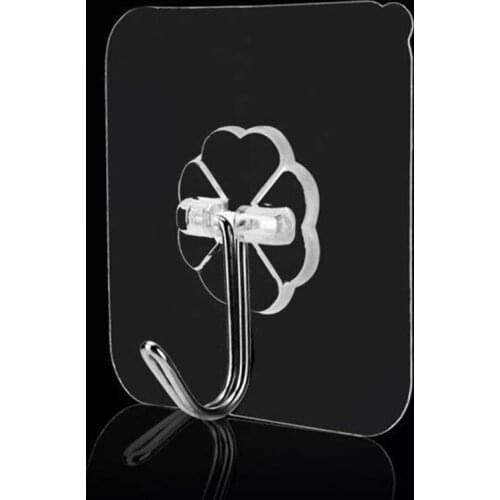 10Pcs 6x6cm Transparent Strong Self Adhesive Door Wall Hangers Hooks Suction Heavy Load Rack Cup Sucker for Kitchen Bathroom