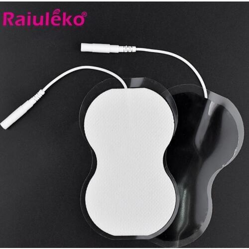 10Pcs 8.9*5.5cm Frequency TENS Therapy Electronic Cervical Physiotherapy Body Massager Electrode Pads for 0.2cm Electrode Line