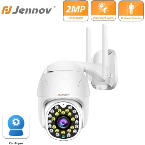 1080P PTZ Audio WiFi IP Camera 4x Zoom Auto Tracking Outdoor Cloud Storage Motion Detection CCTV Surveillance Full Color ONVIF