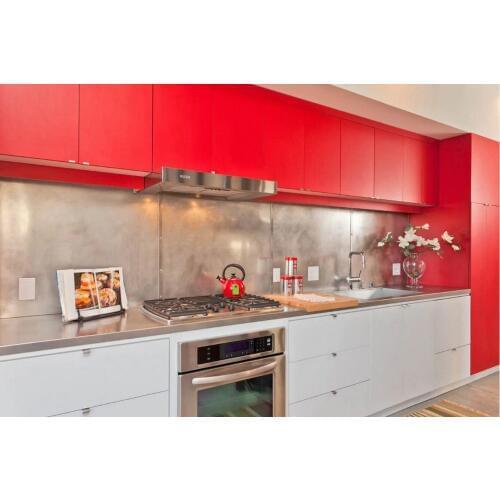 2017 newest design high gloss lacquer kitchen cabinets red color modern 2PAC kitchen furnitures L1606087