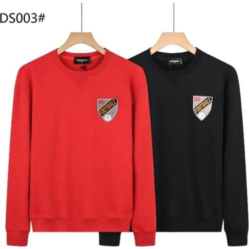 2021 Classic Dsquared2 Mens Printed Sweater Long-sleeved Pullover Simple Round Neck Clothing Slim Casual Loose DS003