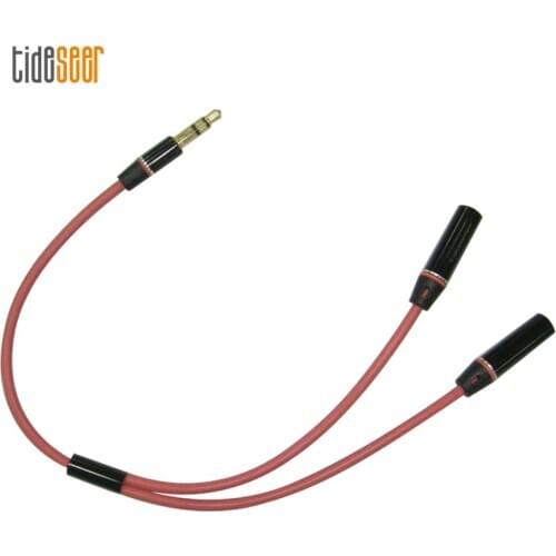 3.5mm Jack Stereo Audio Y-Splitter Male to 2 Female Cable Adapter Headphone Plug For Earphone Speaker Phone Laptop MP3 300pcs