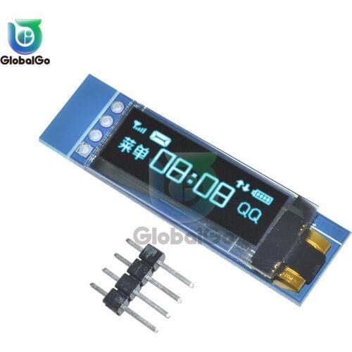 4pin 0.96 inch IIC Serial Blue White OLED Display Module 128X32 I2C SSD1306 LCD Screen Board GND VCC SCL SDA 0.96" for Arduino