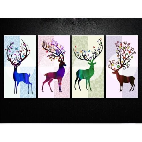 Diamond embroidery Color deer diamond cross stitch crystal square diamond sets unfinished decorative diy diamond painting rose