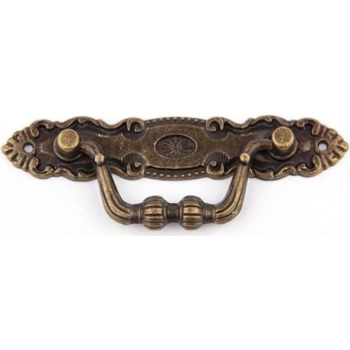 Antique Pull Handles For Drawer Cabinet Door Wooden Handles Drawer Chest Pulls Bin Box Pulls Wardrobe Metal Handles L9R6