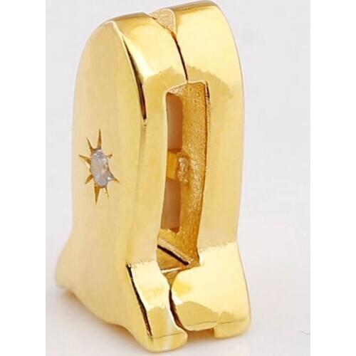 Authentic S925 Silver Shine Reflexions Space Clip Charms fit Lady Bracelet Bangle For Women DIY Jewelry Making