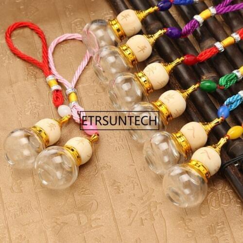 Car Perfume Bottle Gourd Shaped Empty Glass Bottle Air Freshener Pendant Bottle For Essential Oils Diffuser F1567