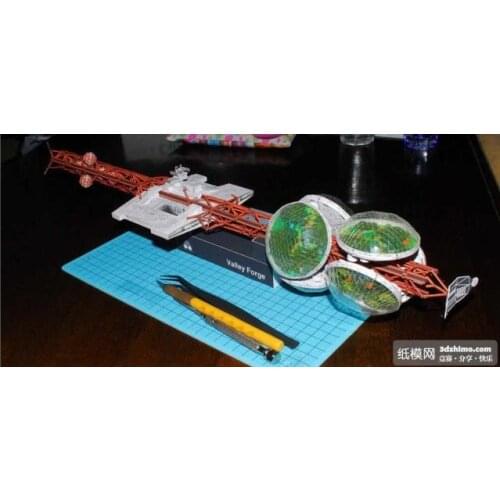 Valley Made Large Immigrant Spaceship with Film 3D Paper Model DIY