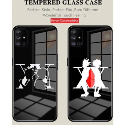 Case Hunter X Hunter anime Tempered GIass Anti-Drop cover For Samsung A71 A51 4G 5G A20 A30 A40 A50 A70 A81 A91 A11