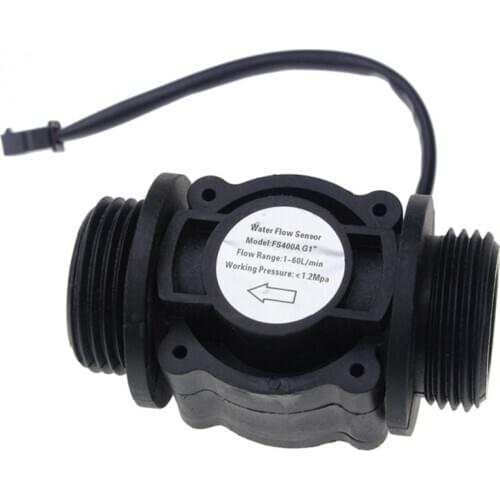 2PCS Water Flow Sensor Fuel Flow Meter Water Meter Sensor Flowmeter Water Sensor Counter Indicator FS400A G1 DN25 1-60L/Min