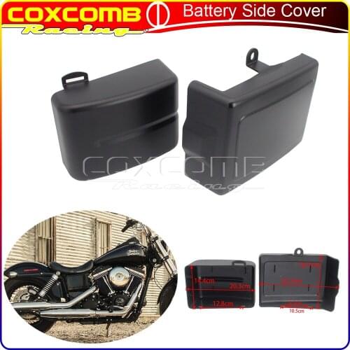 For Harley Dyna Street Bob Fat Bob Wide Glide 2006-2017 Motorcycle Side Battery Cover Left + Right Protection Guards 1Pair