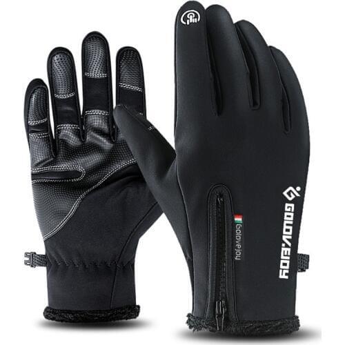 Cold-proof Unisex Waterproof Winter Gloves Cycling Fluff Warm Gloves For Touchscreen Cold Weather Windproof Anti Slip