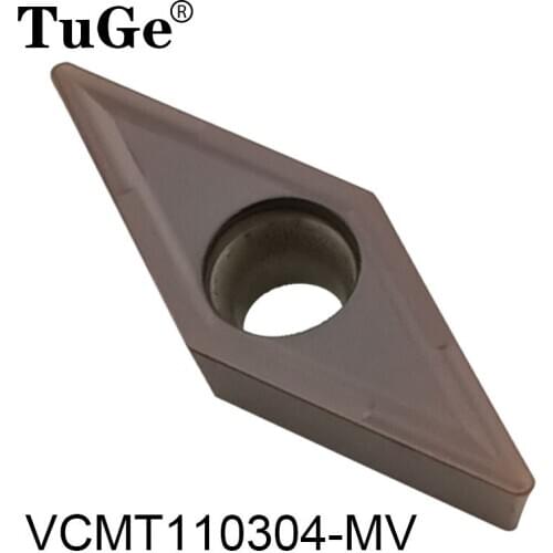TuGe VCMT110304 Enternal Turning Tool Carbide Inserts Blade Turning Cutting Tools VCMT 110304 for Stainless steel 10pcs/lot