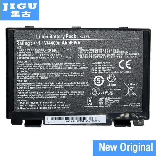 JIGU For Asus A32-F82 A32-F52 L0690L6 L0A2016 Original laptop Battery For Asus F82 F83S K40 K40E K6C11 F52 K50 K51 K60