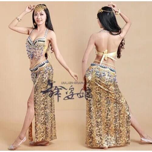 Hot-selling belly dancing Costumes bellydance Set Egyptian dancing Clothes 3pcs Bra/Belt/Skirt 3 sizes 11 colors available