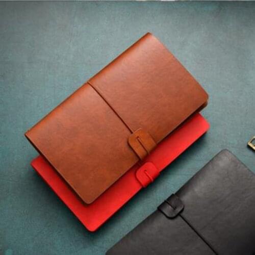 A6 Retro Leather Journal Writing Notebook Vintage Notepad for Men Women Drawing Sketchbook Travel Diary for business