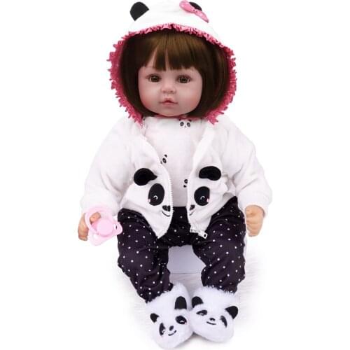 Bebes reborn baby Doll 48cm Handmade Silicone Cloth body Toddler Lifelike Bonecas girl menina de Play Toys Kids Birthday Gifts