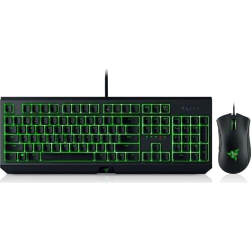 Razer Blackwidow Mechanical Keyboard Viper Game Mouse Green Color Backlit Electric Bidding Keyboard and Mouse Kit