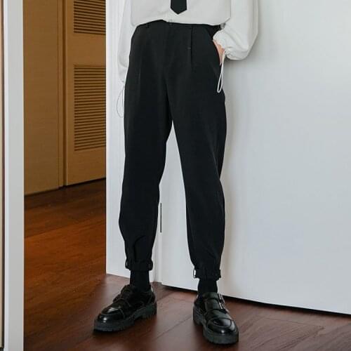 Mens spring and summer new mens casual pants Korean version of the trend toe pants teenagers loose joker thin trousers