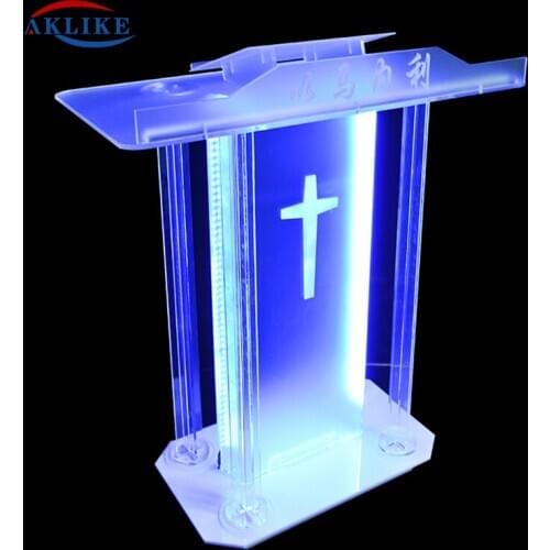 Cheap Price Glass Pulpits For Church Lectern Podiums Pulpits Acrylic Podium Aklike Modern Smart Pulpitos Para Iglesias