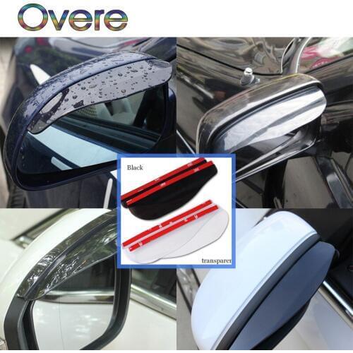 Overe 1PC Car rearview mirror rain brow cover For Kia Rio Ceed Cerato Sorento Mazda CX-7 6 Mini Cooper R56 F56
