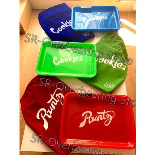 Large Capacity Plastic Square Weed Tray Led Glow Rolling Cigarette Tray For Decoration Portable LED Tobacco Rolling Tray Smoking