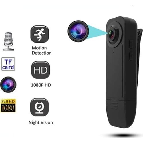 Mini Portable HD 1080P Camera Night Vision Motion Detection Video Recorder with Pocket Clip Holder TF Card Outdoor Camera