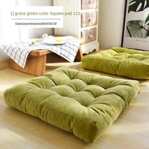 Simple Solid Color Floor Pillow Soft Sofa Window Chair Cushions Warm Plush Tatami Mattress Butt Pads Home Decor