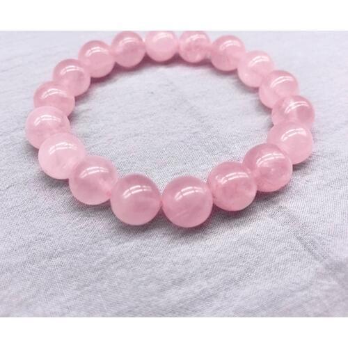 REGELIN 4/6/8/10/12mm Natural Stone Pink crystal Round Loose Beads Bracelets jewelry for women Gift Men Bracelet Drop Shipping