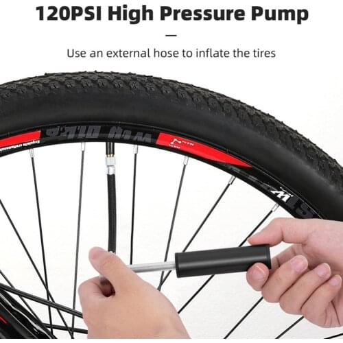 Hand Mini Bicycle Pump Tire Air Inflator Schrader Presta Valve Ball Needle Hose MTB Accessories Portable Bike Pump Bike Tool