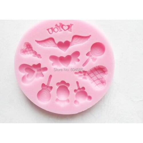 CHILDREN BIRTHDAY PARTY ESSENTIAL SWEET CANDY LOLLIPOP Silicone Mould,C, Wax, Soap Mold, dia 9cm h 1cm