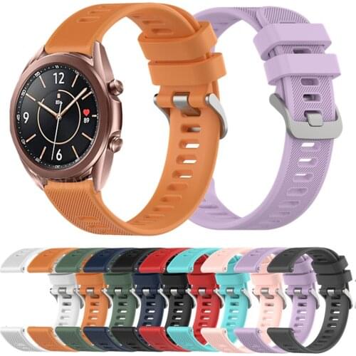 Silicone Wristband For Samsung Galaxy Watch 3 41mm/Active 2/42mm Sport Bracelet 20mm Watch Strap For Amazfit GTS Bip Lite Band